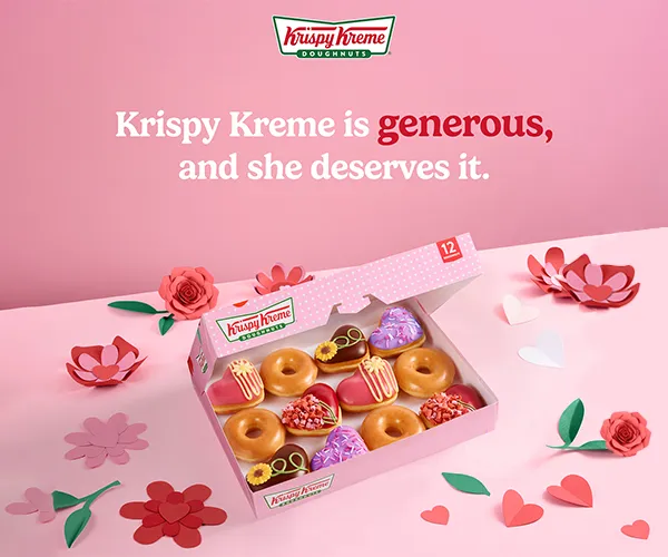 Valentine's Day campaign promotional image 2, Krispy Kreme