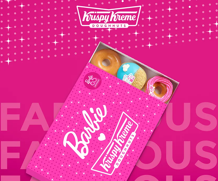 Krispy Kreme x Barbie campaign promotional image 1